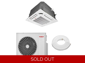 TOSOT 24K-Btu 22.5 SEER2 Cassette Mini Split H-Heat Pump (-22°F), Wi-Fi, 11.6 EER/9 HSPF (R32)